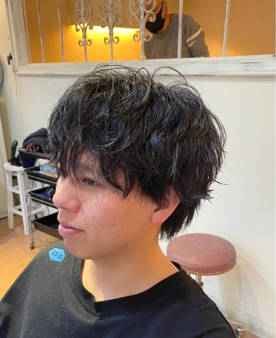 ショート パーマ メンズ 【メンズ特化】 茅野　洋介のヘアスタイル