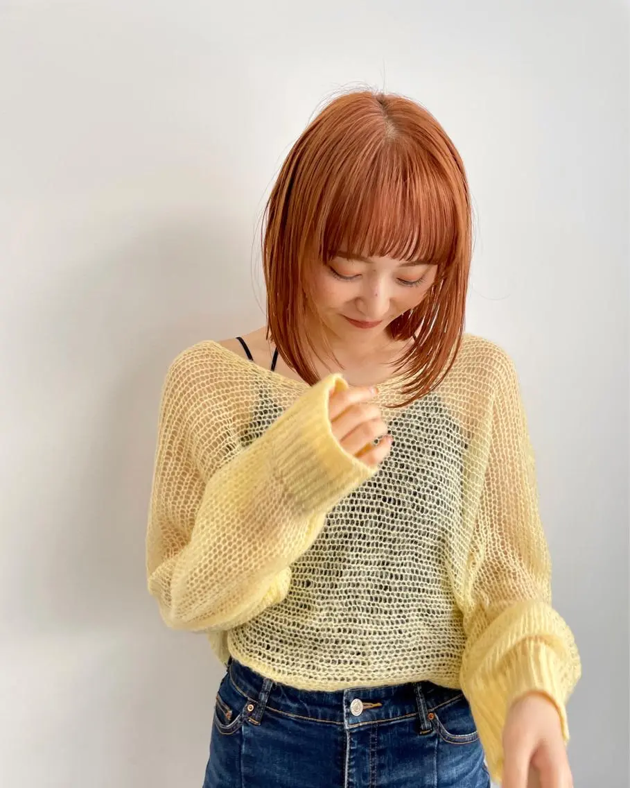 ミディアム カラー パーマウルフショート 濱田匠のヘアスタイル