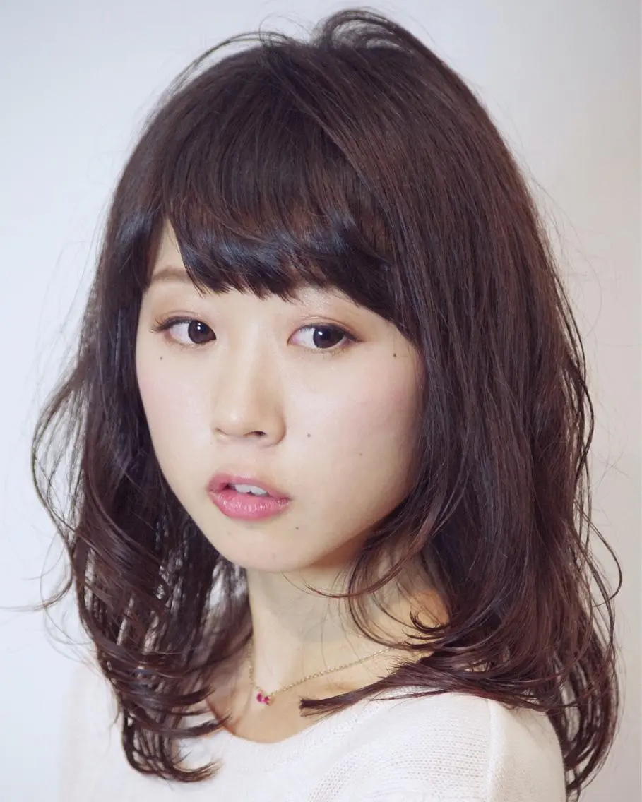 ミディアム セミロング 顔周りカット レイヤーカット 大木 拓瑞のヘアスタイル
