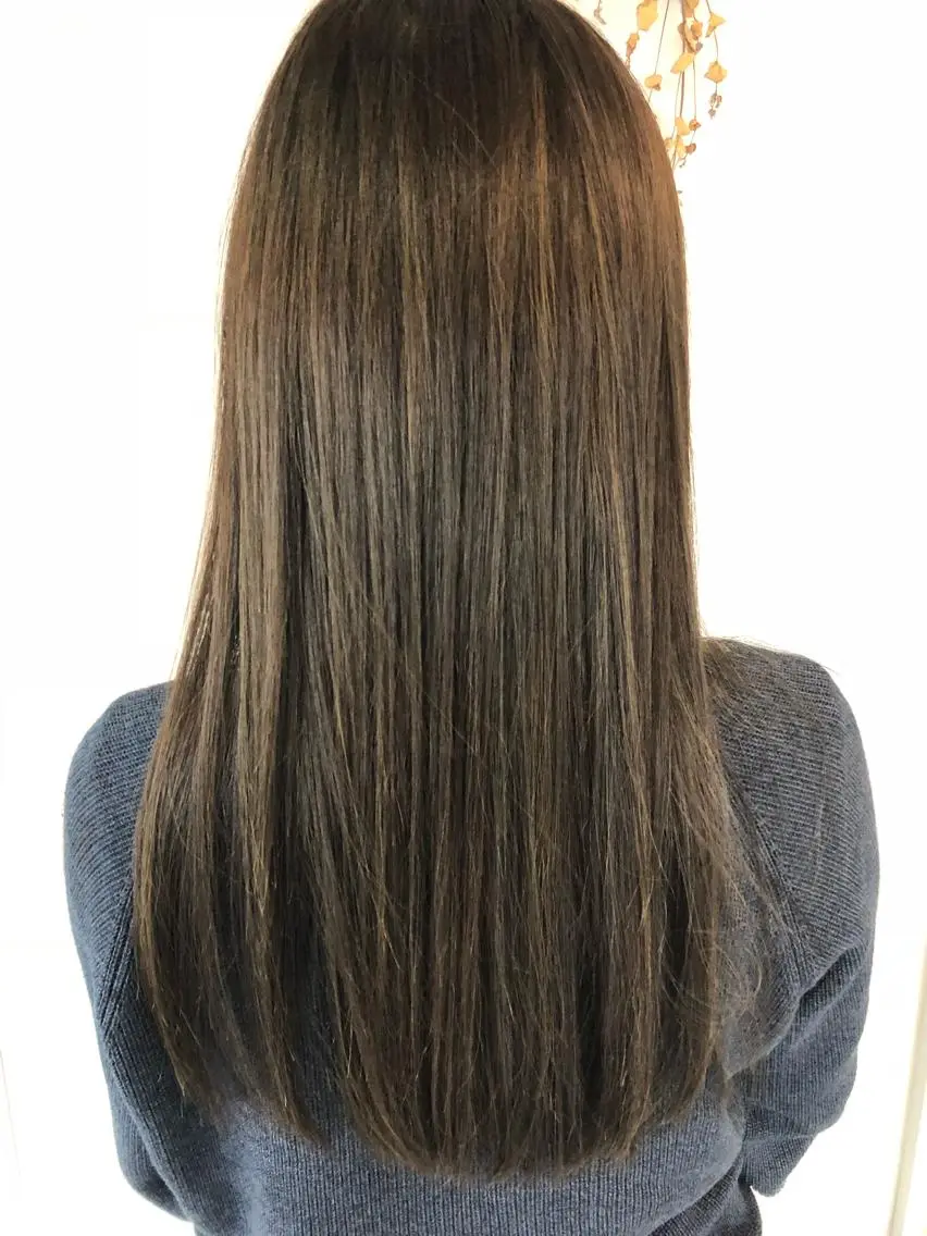 ロング ハイライト 松浦 圭希のヘアスタイル