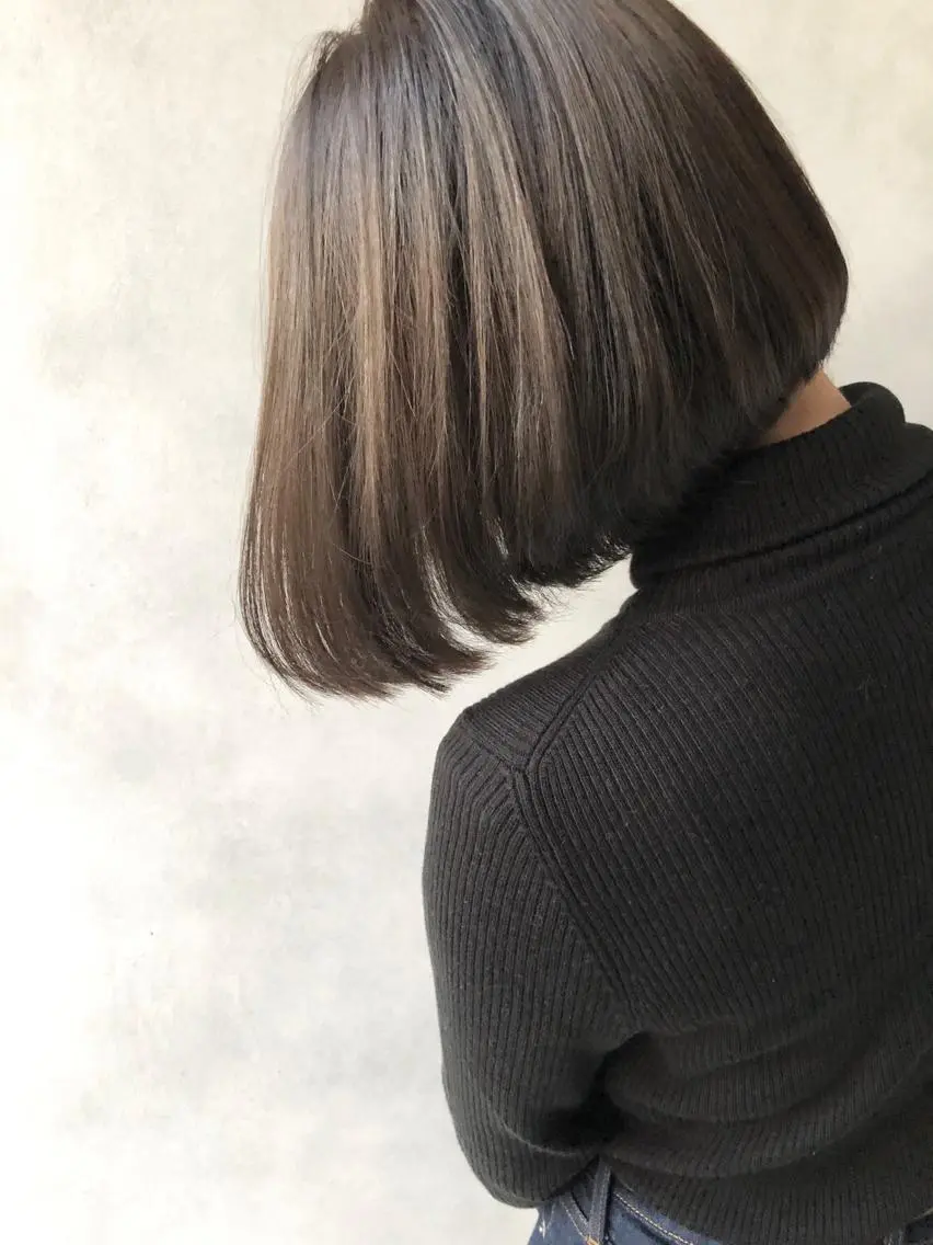 ミディアム ハイライト 小澤大輔 YOLO hairのヘアスタイル
