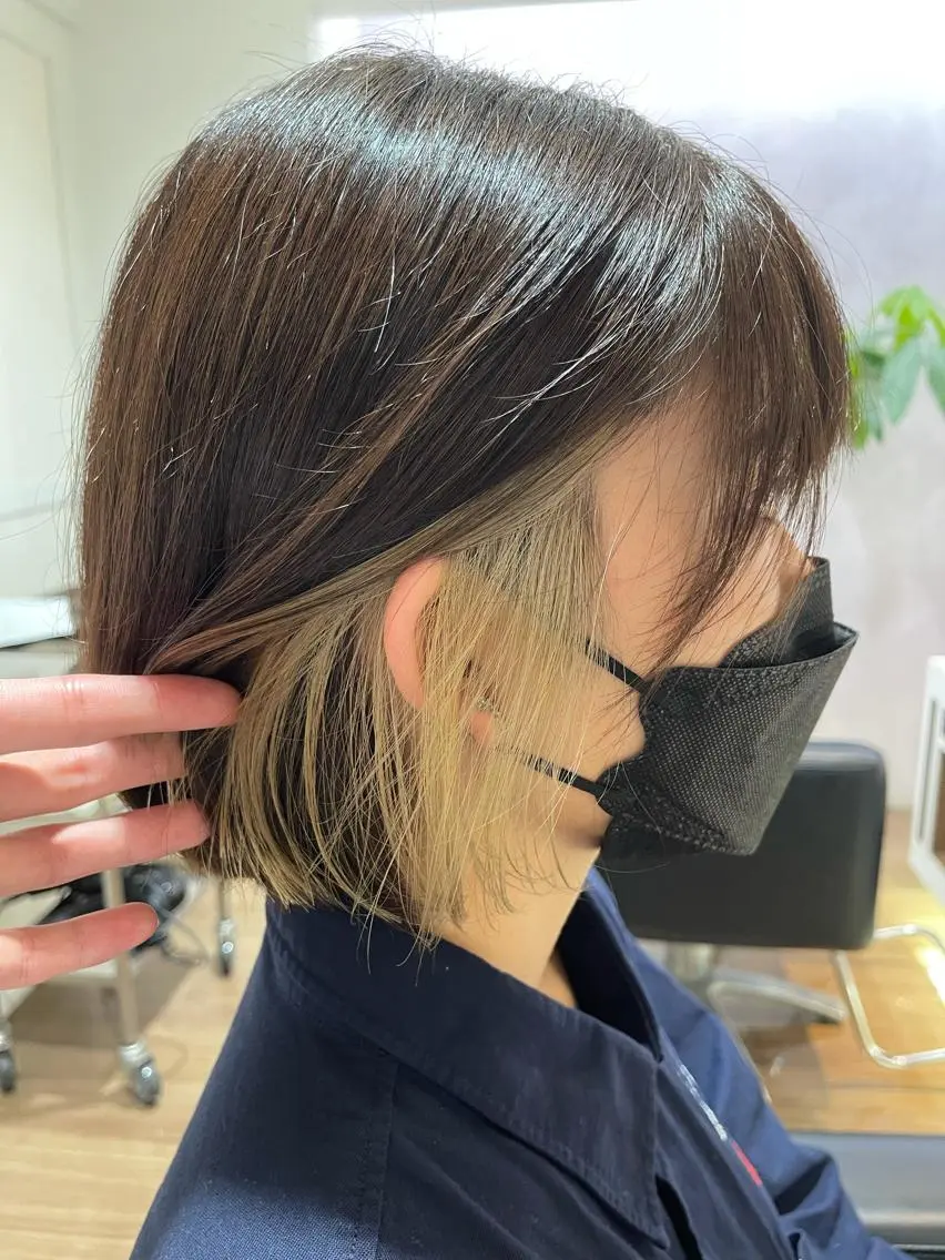 カラー ブリーチ イヤリングカラー 提案型カウンセリング が大好評✨鈴木瑛也のヘアスタイル