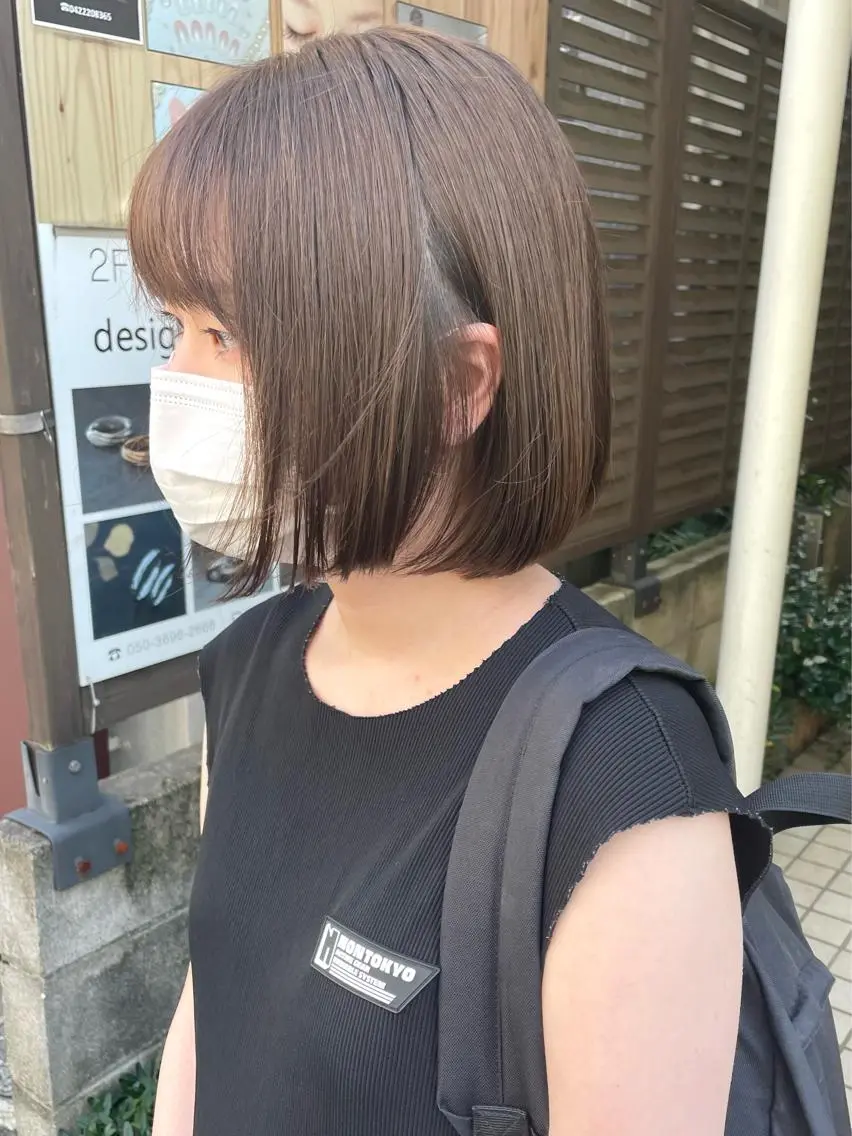 ショート カラー 髪質改善 縮毛矯正/ レイヤー/銀座/本木のヘアスタイル