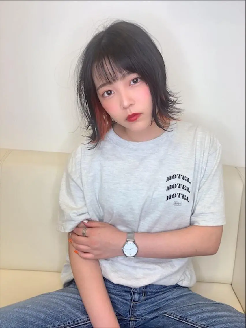 ショート 切りっぱなしボブ ボブ 朝倉 美月のヘアスタイル
