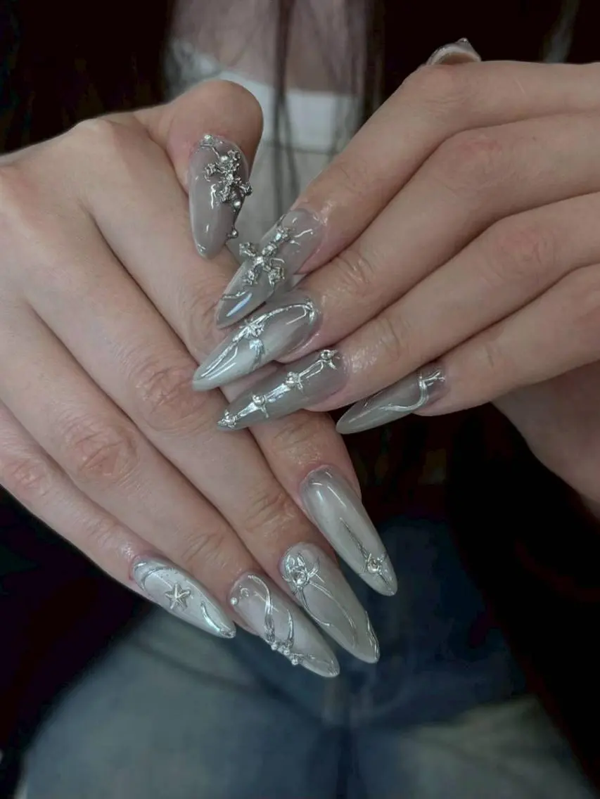 ネイル ジェルネイル マグネットネイル 持ち込み オフィスネイル パラジェル Mihana Nails.*♡のネイルデザイン