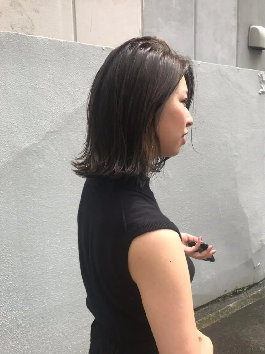 ミディアム カット ヘアカラー トリートメント ayane⭐️ボブ・ ショート・パーマのヘアスタイル