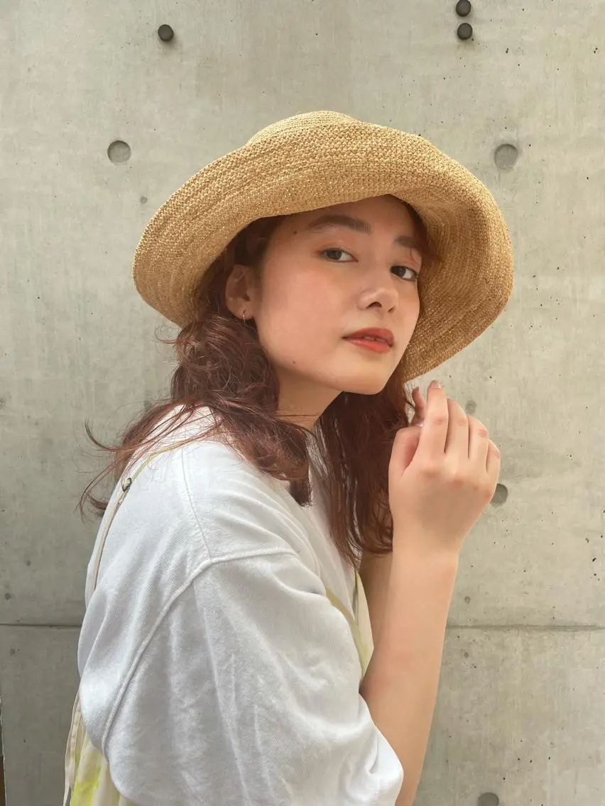 ミディアム カラー パーマ ayaka ［sou］のヘアスタイル