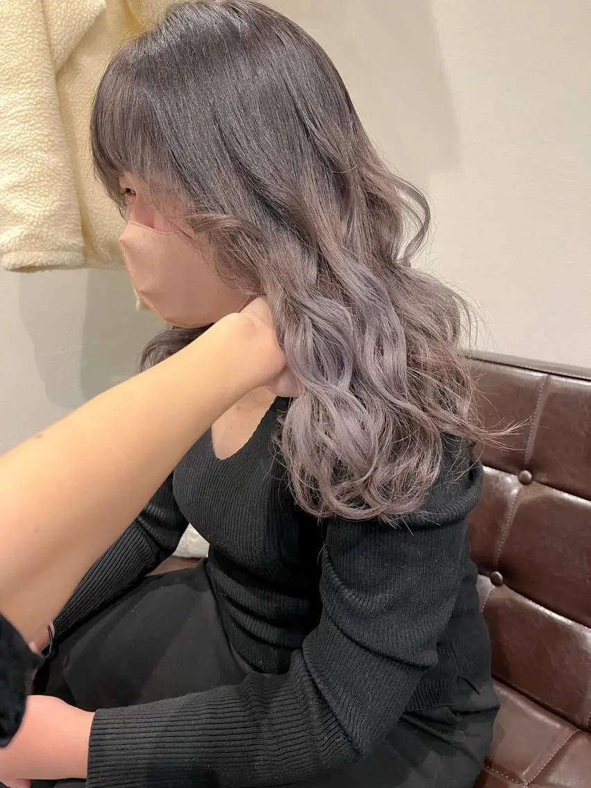 ミディアム カラー ヘアカラー カラーパティシエ facce🌼ikoのヘアスタイル