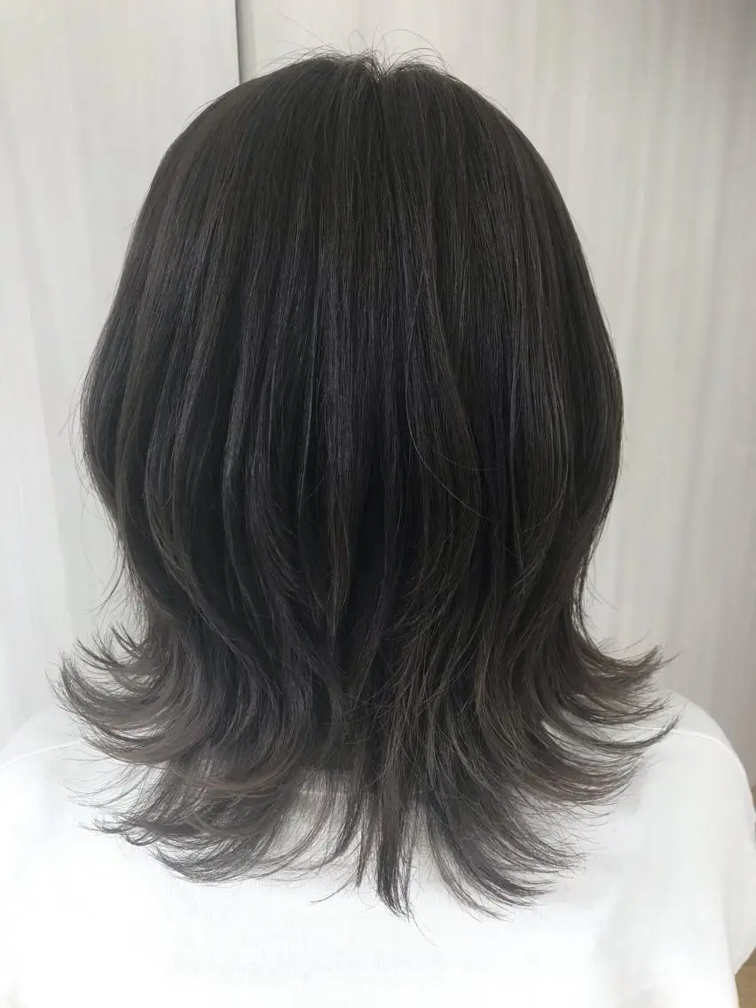 ミディアム カラー グレージュ カット ヘアカラー 松井 敬太郎のヘアスタイル