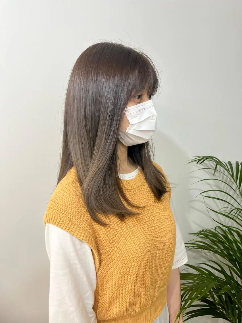 セミロング パーマ ヘアアレンジ メンズ キッズ ネイル マツエク・マツパ アイブロウ HIROKO / 透明感暖色カラー🎀のヘアスタイル
