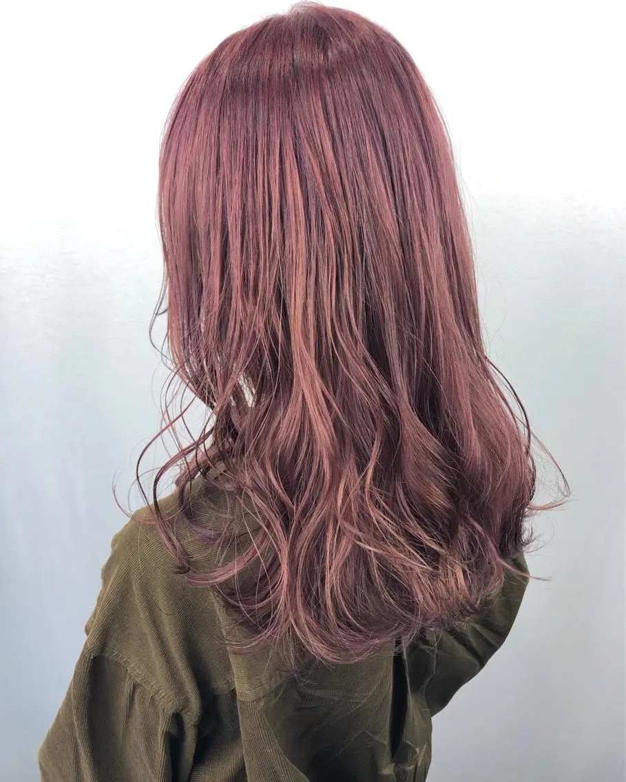 ロング カラー ダブルカラー ピンクカラー カット 🤍2nd🤍田所 美希のヘアスタイル