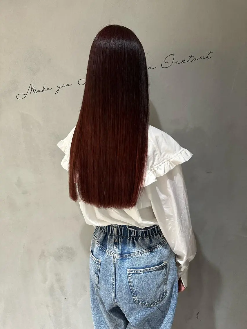 ロング カラー ピンクカラー 髪質改善 トリートメント 髪質改善 伊藤のヘアスタイル