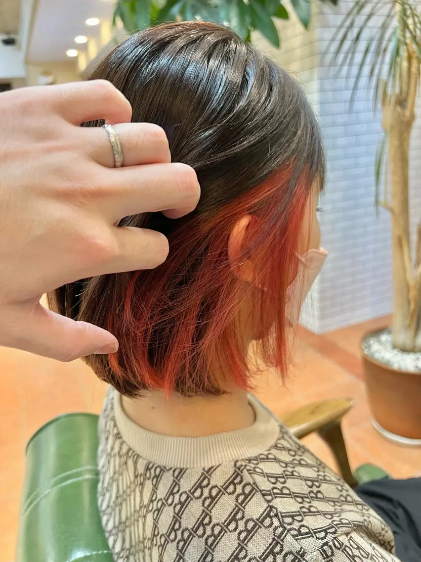ショート カラー ヘアカラー トリートメント 石井 佑樹のヘアスタイル