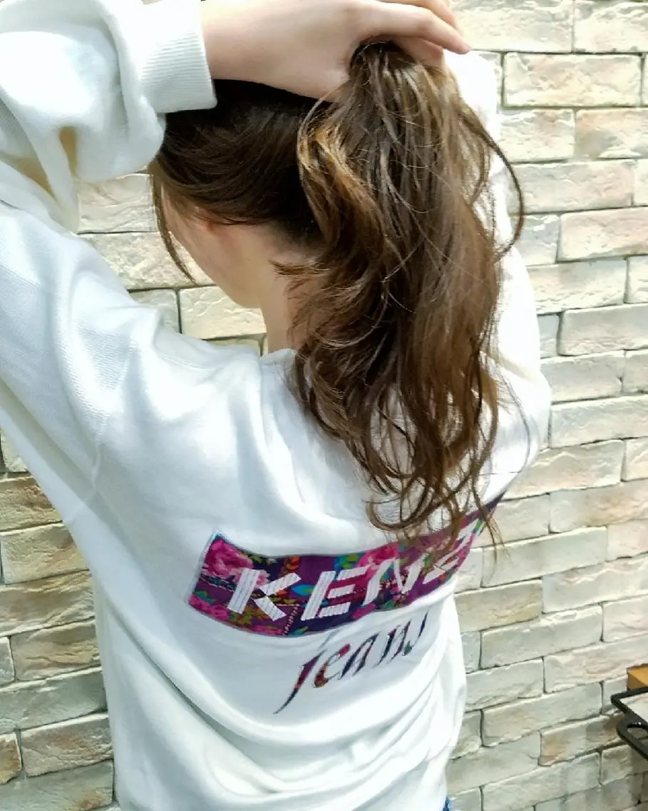 ロング カラー アディクシーカラー くわやま まさきのヘアスタイル