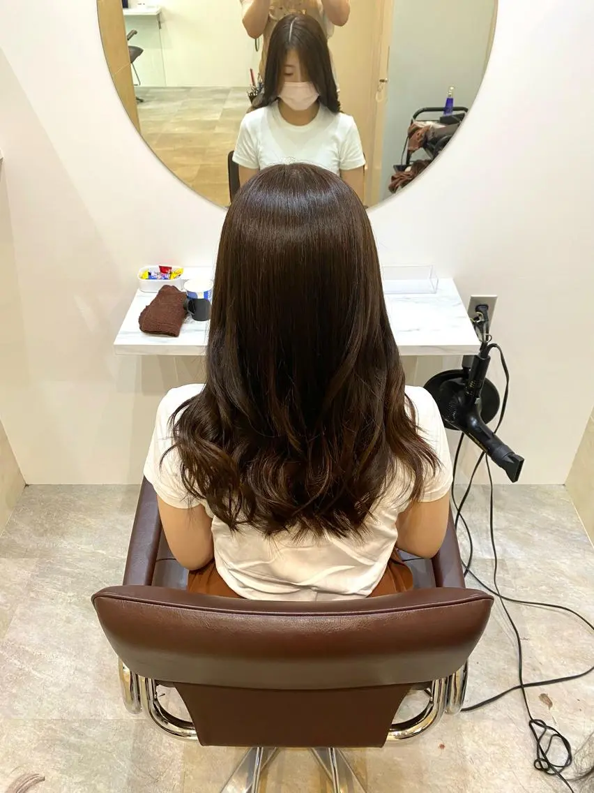 ロング カット ヘアカラー トリートメント 【髪質改善 艶髪】 布川 莉穂のヘアスタイル