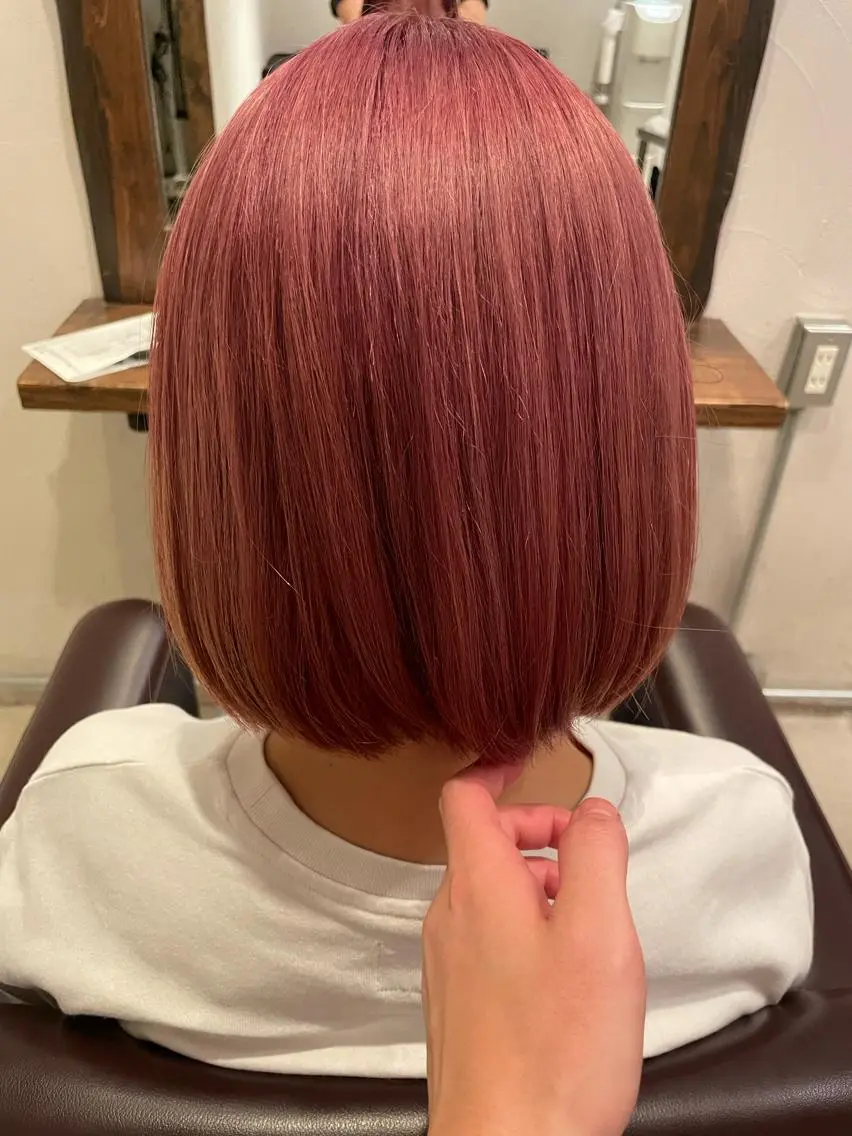 ショート ヘアカラー トリートメント minatsu 東京の技術を京都でのヘアスタイル