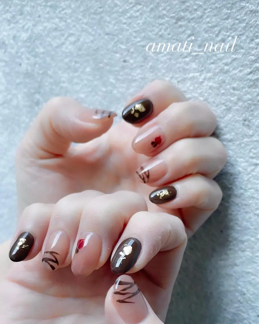ネイル アニマル柄 マグネットネイル ミラーネイル ニュアンスネイル ワンカラーネイル ハンドネイル amati_nail TAKAKOのネイルデザイン