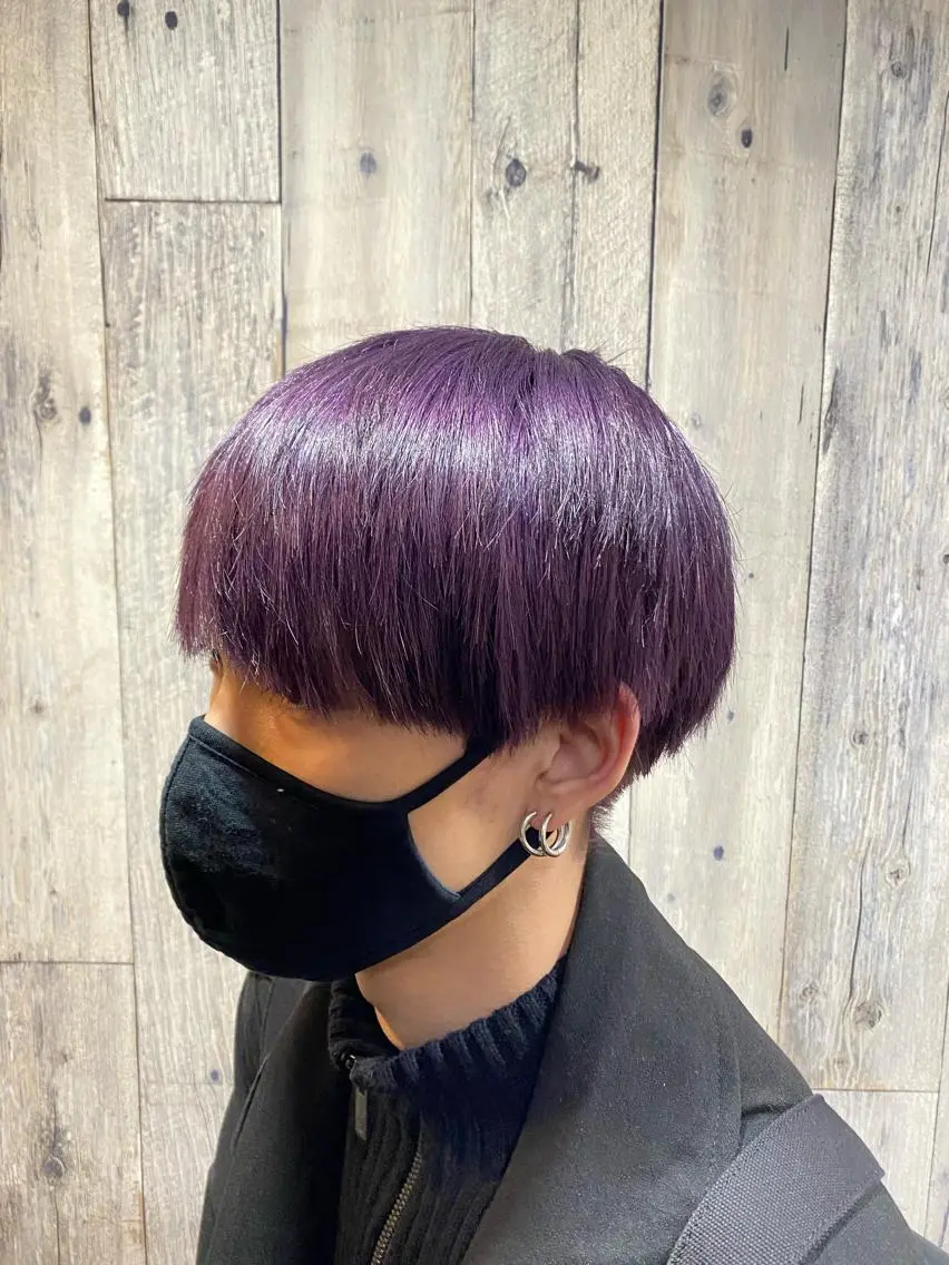 ミディアム カラー パーマ メンズ メンズブリーチ ブリーチ 渋谷【メンズ職人】 ツイスパ・メッシュのヘアスタイル