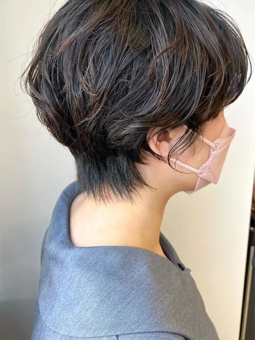 ショート パーマ ニュアンスパーマ モデルさん募集中IT byALBUM八王子のヘアスタイル