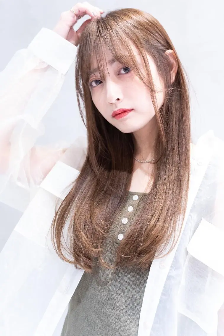 ロング ヘアアレンジ パーマ カラー メンズ キッズ ネイル マツエク・マツパ ロング ロングネイル カット ヘアカラー トリートメント 🌸グレージュ/ ベージュ🌸yutaのヘアスタイル