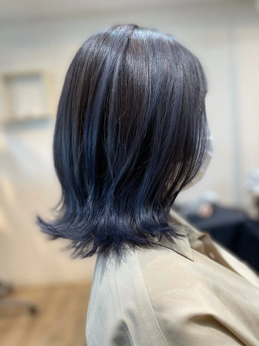 セミロング カラー バレイヤージュ ハイトーンカラー イルミナカラー レイヤーカット 巻ける縮毛矯正✨ 木下晴一朗✨のヘアスタイル