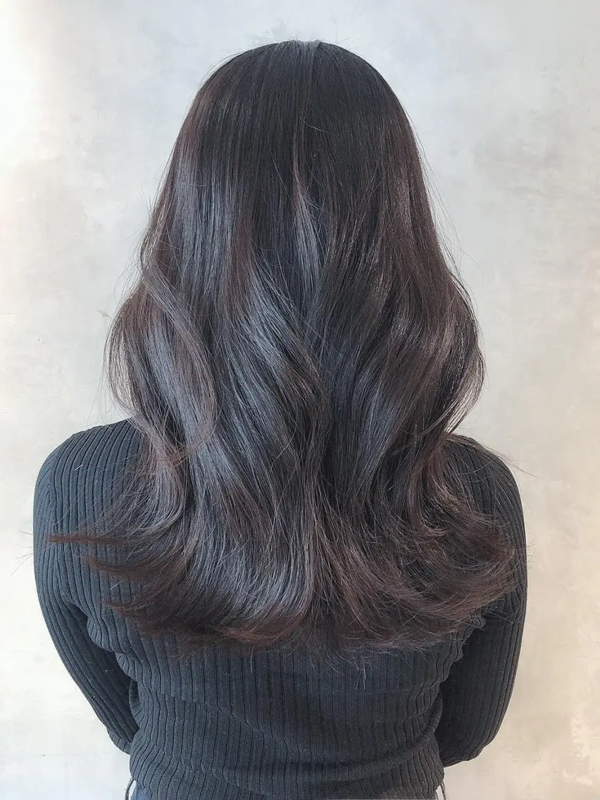 ミディアム カラー パーマ ヘアアレンジ グレージュ ITbyALBUM 八王子店のヘアスタイル