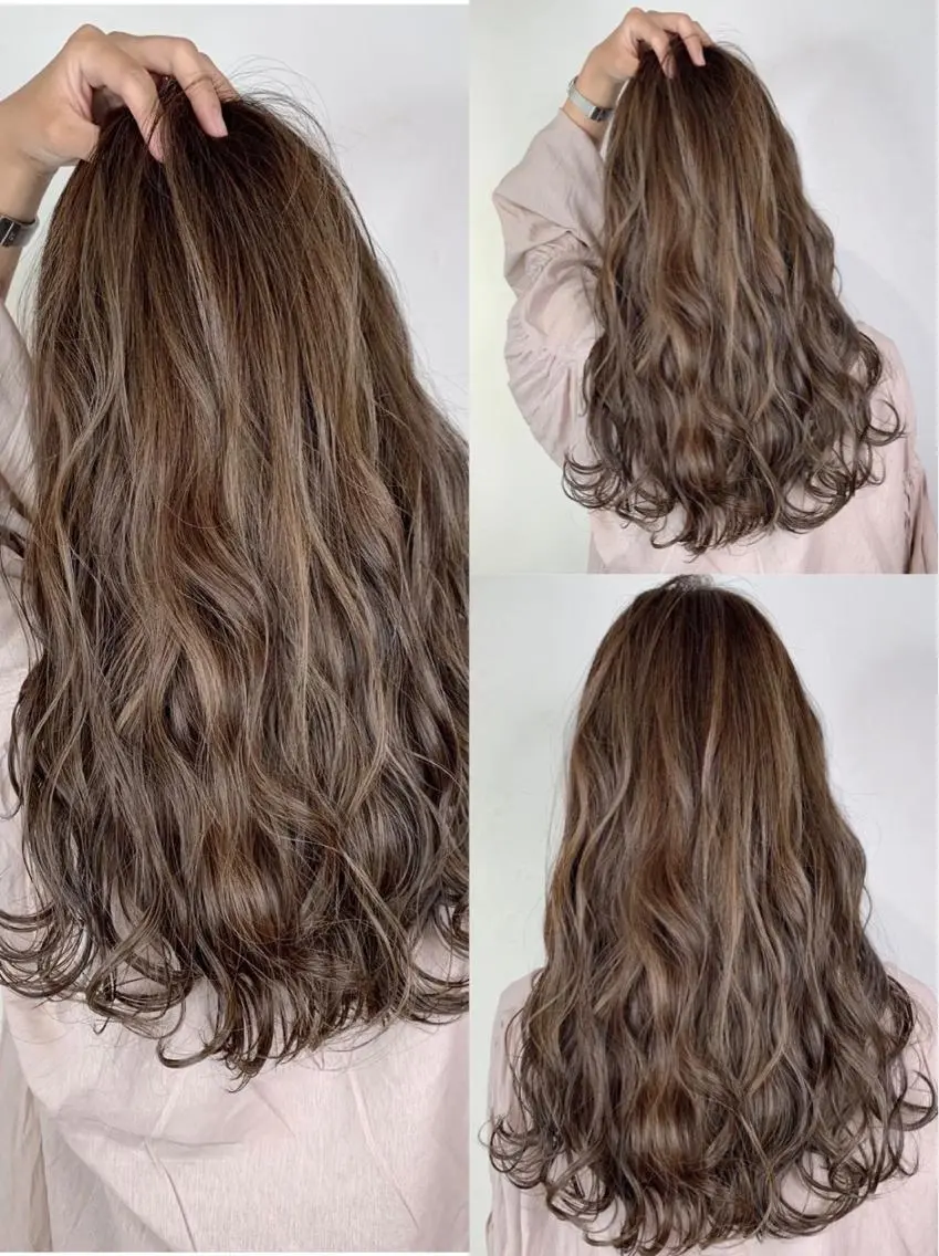 セミロング カラー _WHITE 高槻のヘアスタイル