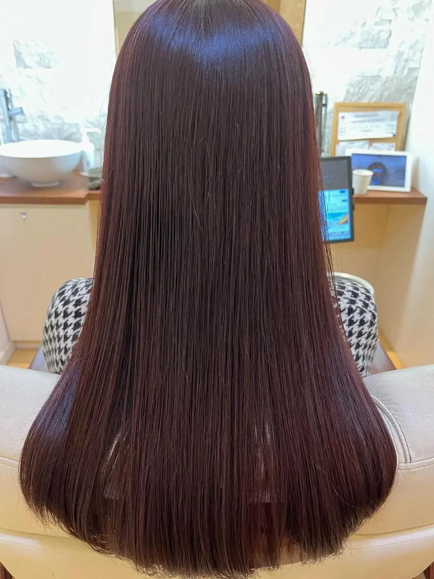 ロング カラー ブリーチ イルミナカラー ブリーチなしカラー ピンクカラー 後藤 瑞季のヘアスタイル