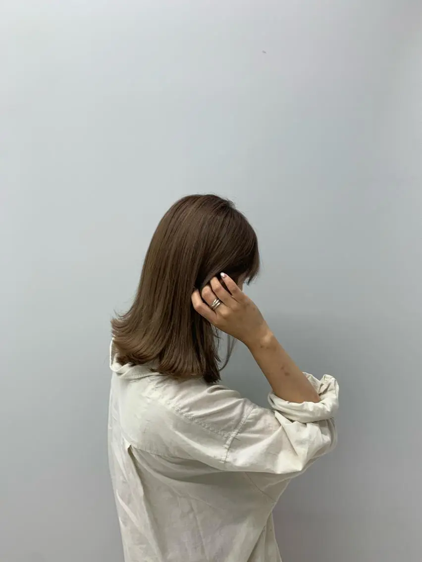 ミディアム ヘアカラー トリートメント よしのり genieeのヘアスタイル