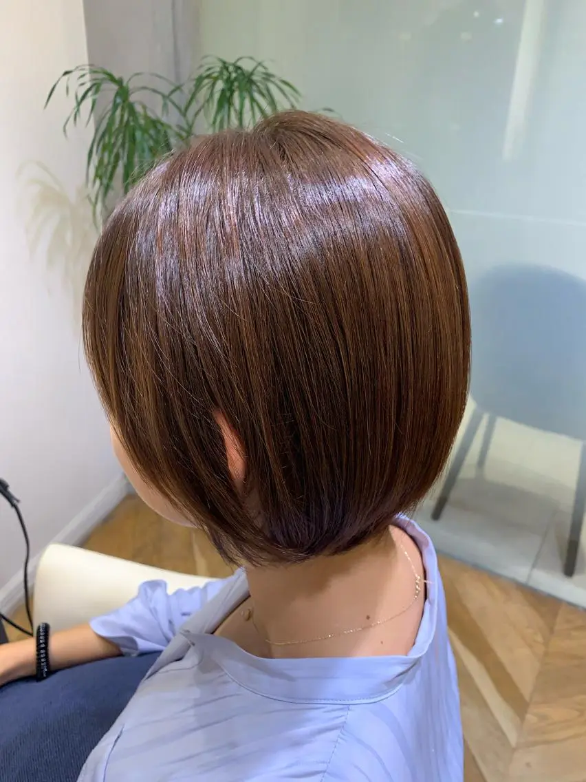 ショート カット ヘアカラー トリートメント 乾かすだけで艶髪酸性 ストレート髙橋悠耶のヘアスタイル