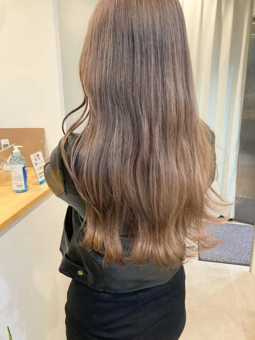 ロング ヘアカラー トリートメント ✨色持ちの良い艶 カラー✨蟹江真世のヘアスタイル