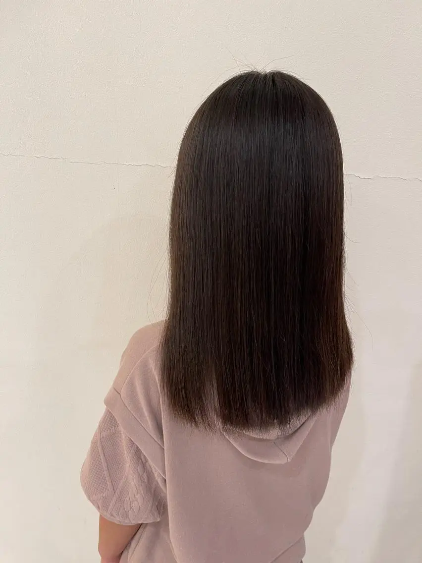 ミディアム キッズ 縮毛矯正 仲間 楓のヘアスタイル