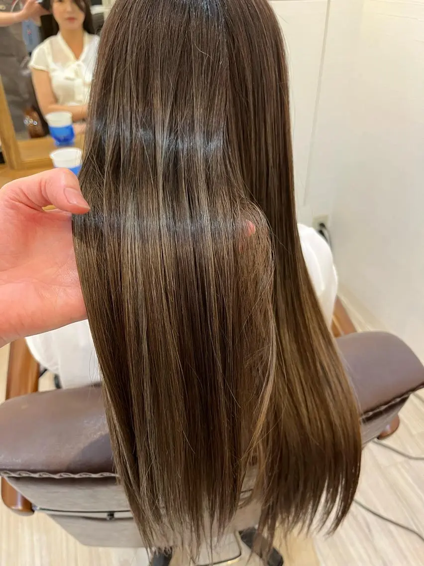 ロング 髪質改善 レイヤーカット トリートメント 髪質改善✨透明感 Kaoriのヘアスタイル