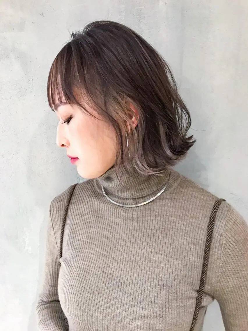 ミディアム カラー パーマ ヘアアレンジ ITbyALBUM 中野店のヘアスタイル