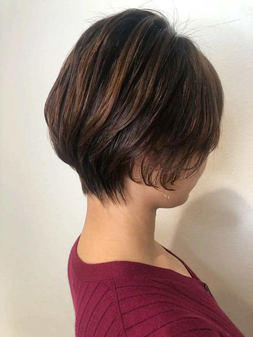 ショート パーマ カット トリートメント ヘッドスパ 河合秀明/ショート /ボブ/レイヤーのヘアスタイル