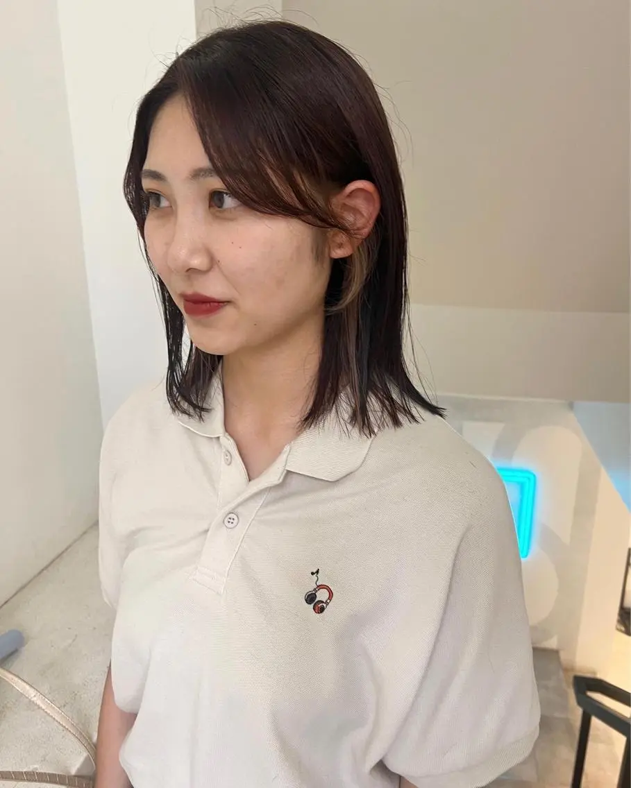ショート カラー ブリーチ ブリーチなしカラー 顔周りカット 顔周りカット/透明感 カラー✂️MEIのヘアスタイル