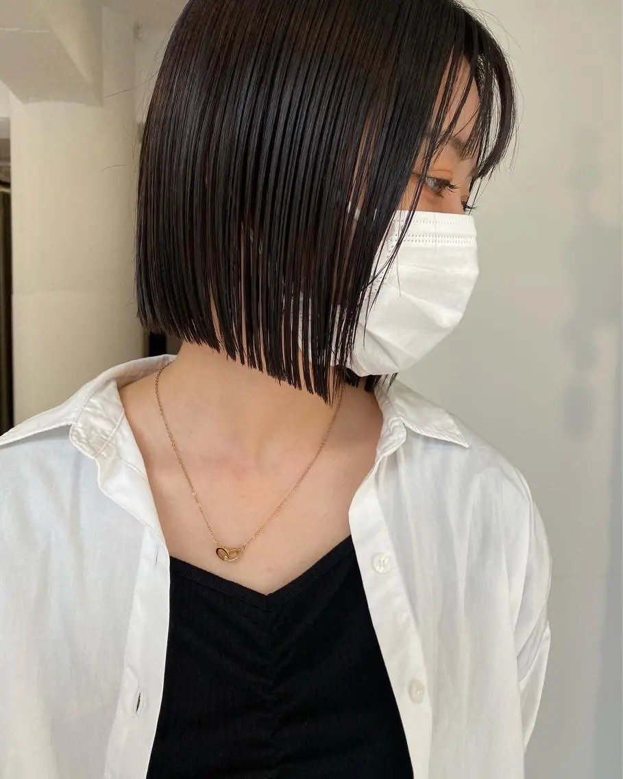 ミディアム カラー カット ヘアカラー トリートメント センターパート/ レイヤー/ayuのヘアスタイル