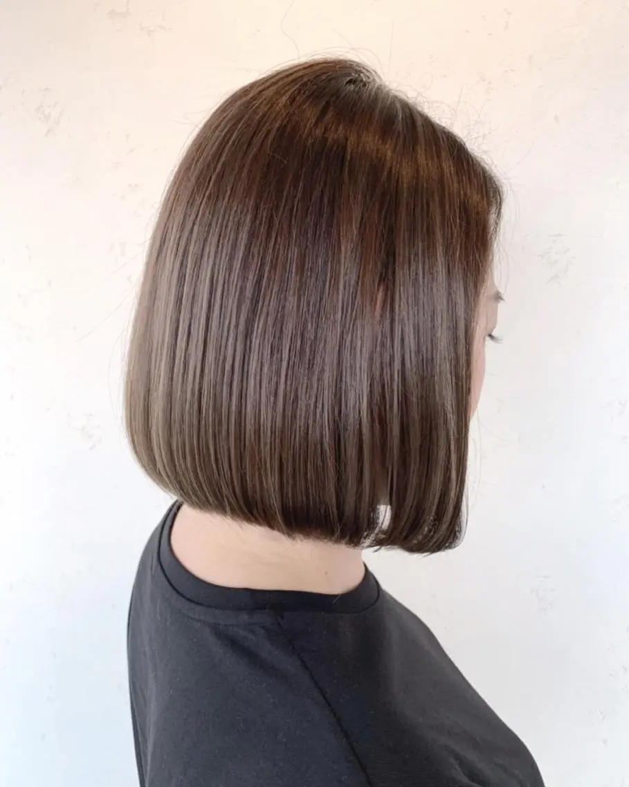 ショート ボブ ヘアカラー トリートメント 髪質改善 髪質改善カラーのヘアスタイル