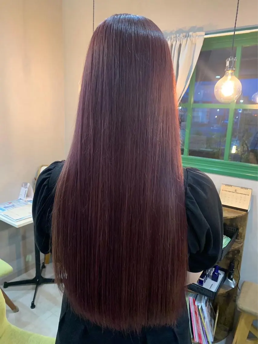 ロング カラー ラベンダーカラー トリートメント 阪口 萌のヘアスタイル