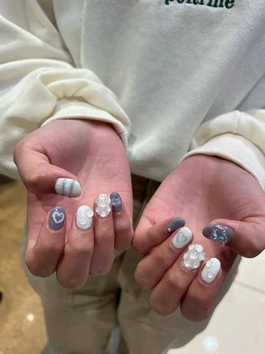 ネイル ハンドネイル なぽ ❤︎長さだし / 韓国nailのネイルデザイン