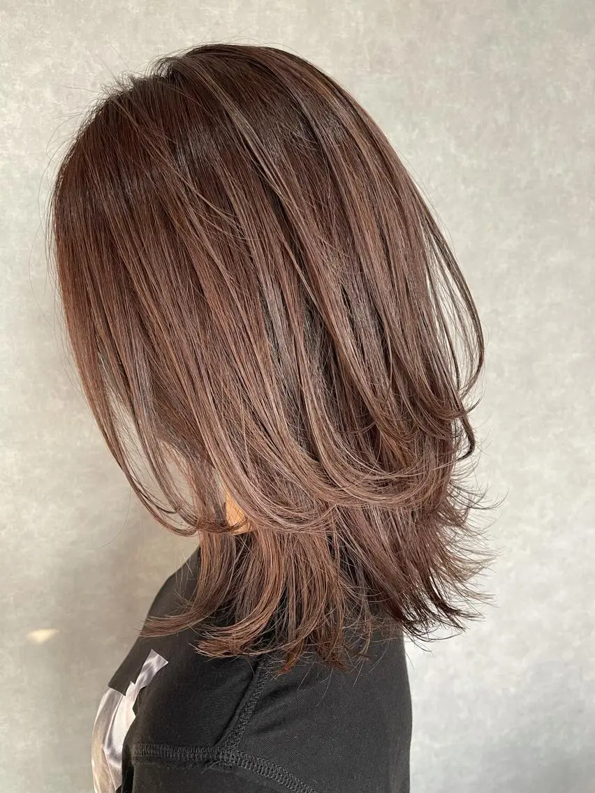 ミディアム カット ヘアカラー トリートメント 一ノ瀬 暁のヘアスタイル