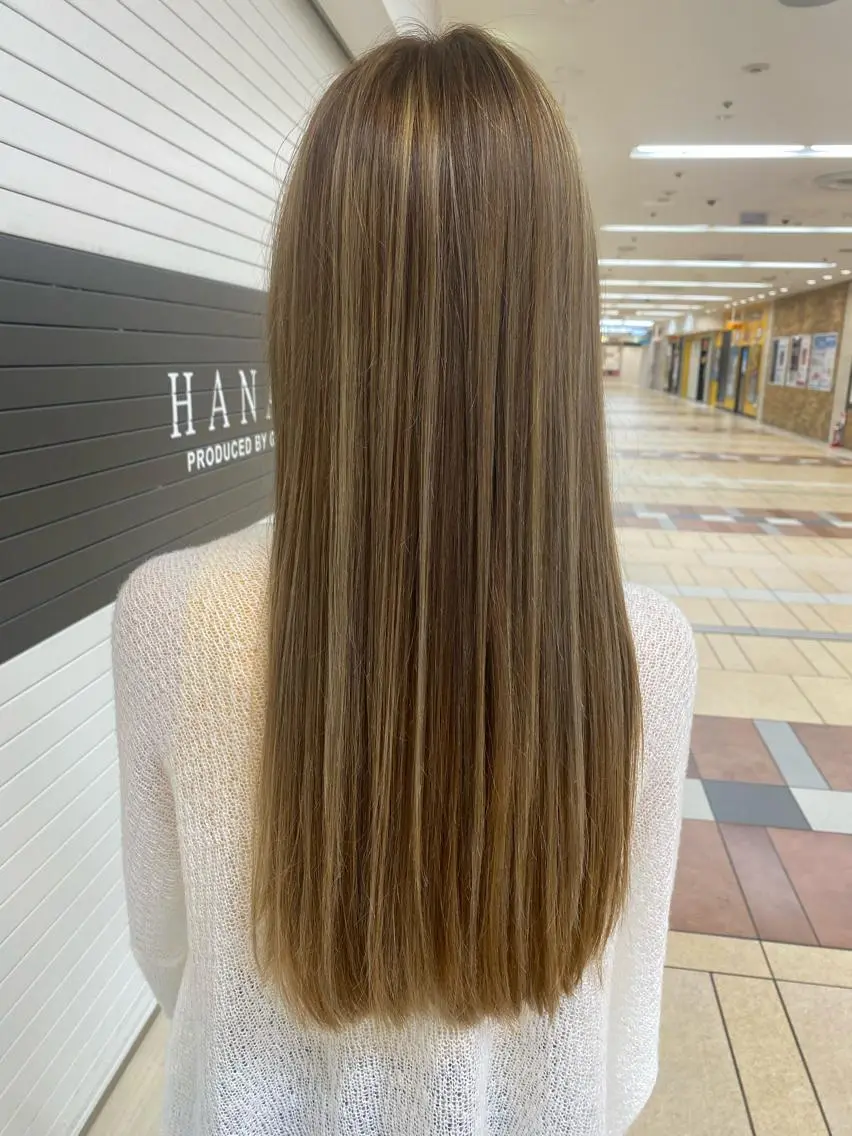 ロング カラー ハイトーンカラー 大人髪質改善/ 源美晴のヘアスタイル