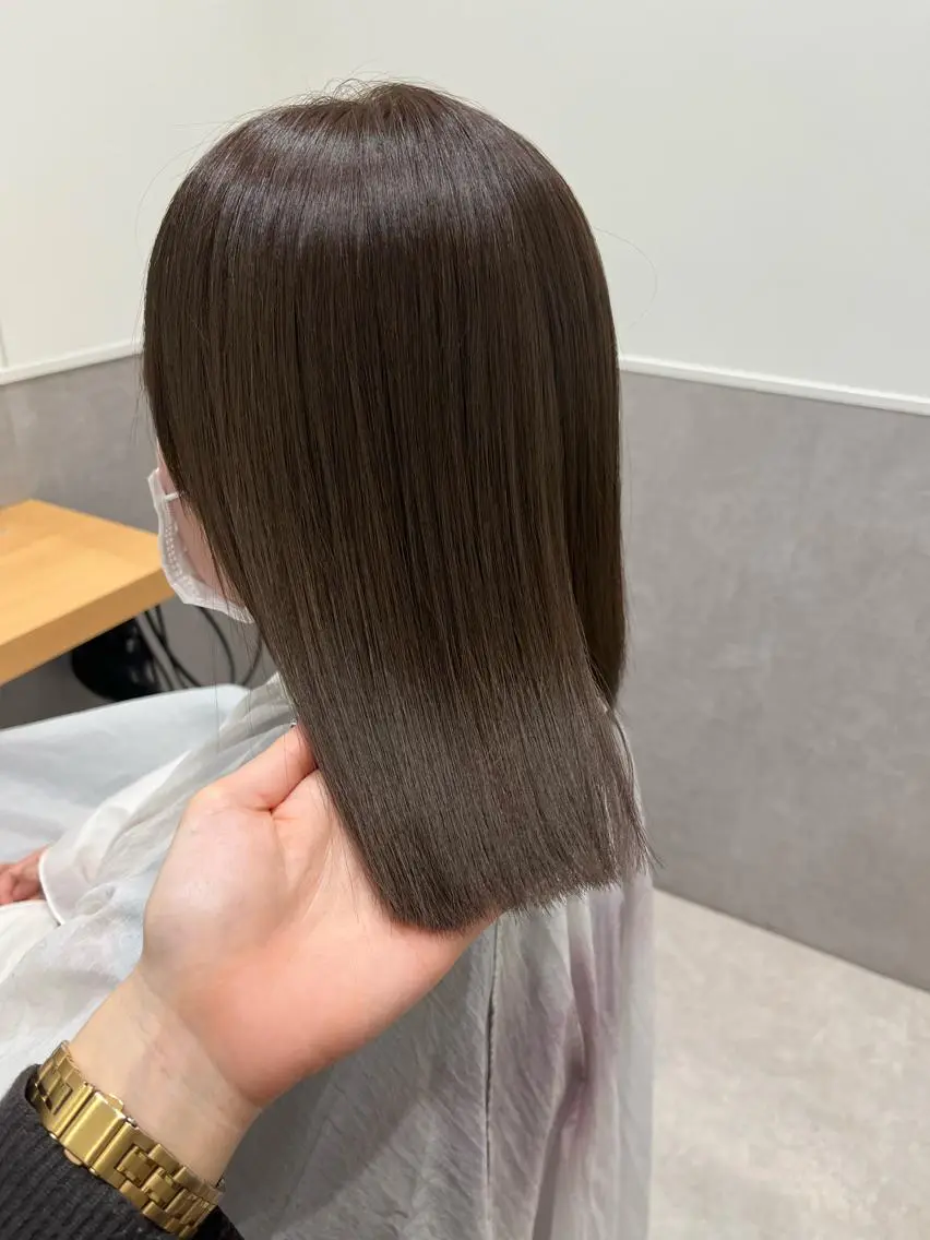 ミディアム カラー ブリーチ グレージュ ブリーチなしカラー ヘアカラー トリートメント 𝒢𝒾𝓇𝓁𝓎 ⑅ 𝓎𝓊𝓀𝒶のヘアスタイル