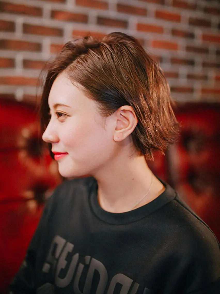 ショート ボブ 外ハネヘア 福島 浩司のヘアスタイル