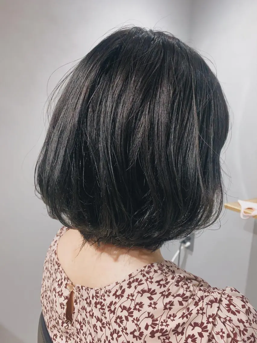 ショート カラー ヘアアレンジ ボブパーマコテ巻き風 パーマNo1深江秀平のヘアスタイル