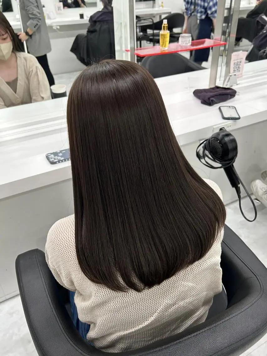 カラー カット 縮毛矯正 ナチュラル可愛い◎ 推しカラー🤍池袋のヘアスタイル