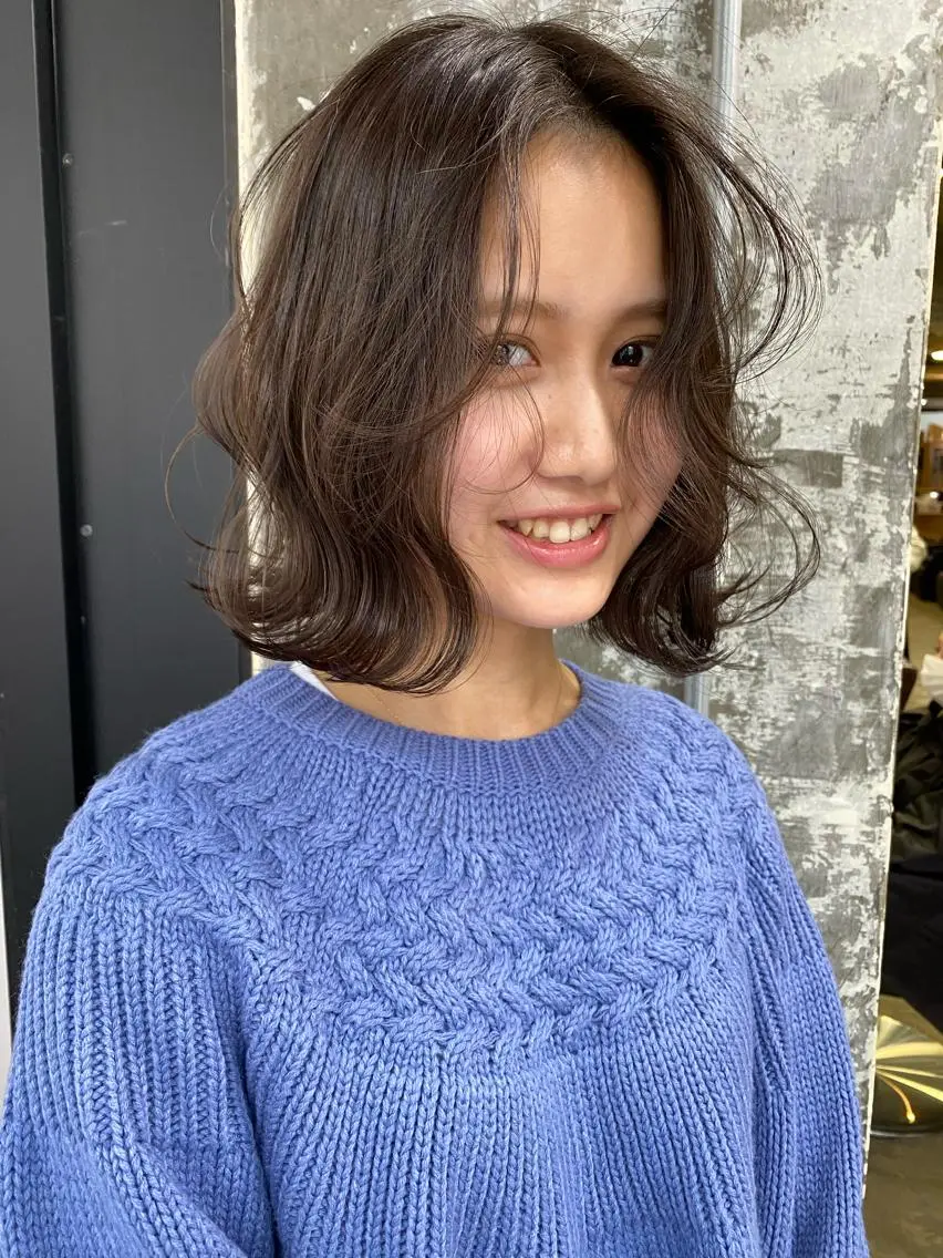 ミディアム カラー ボブ Pia ツボイ ケイタのヘアスタイル