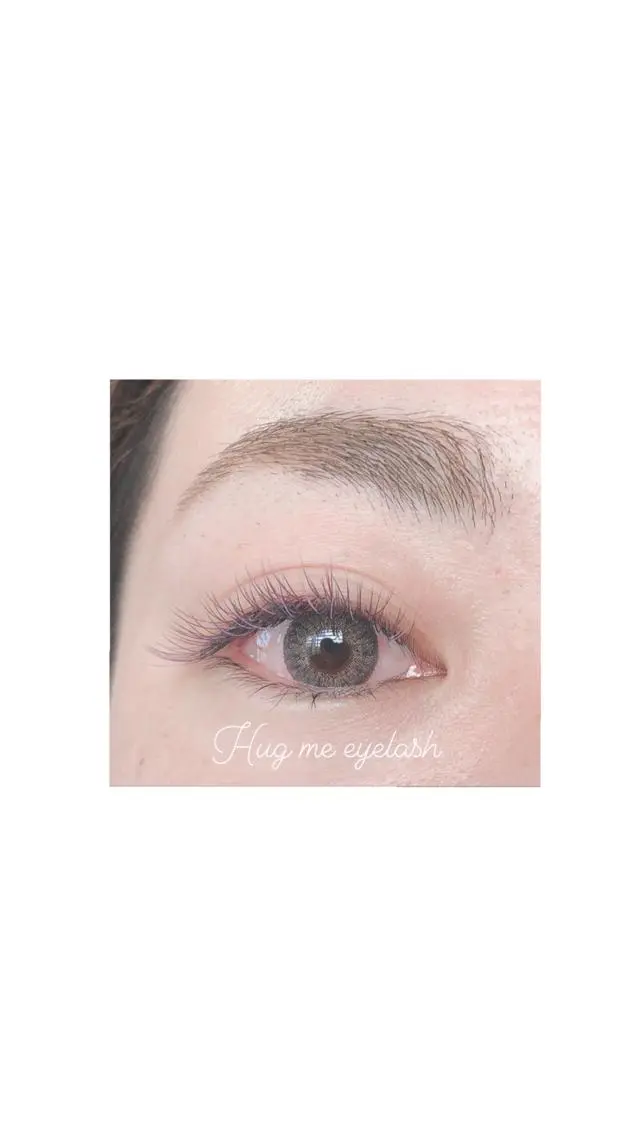 マツエク・マツパ フラットラッシュ セーブル Hug me eyelashのマツエク・マツパデザイン