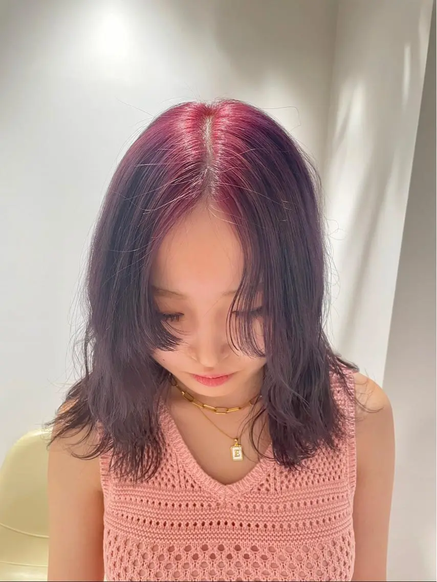 セミロング カット ヘアカラー hair&eye🎀 /momoKaのヘアスタイル
