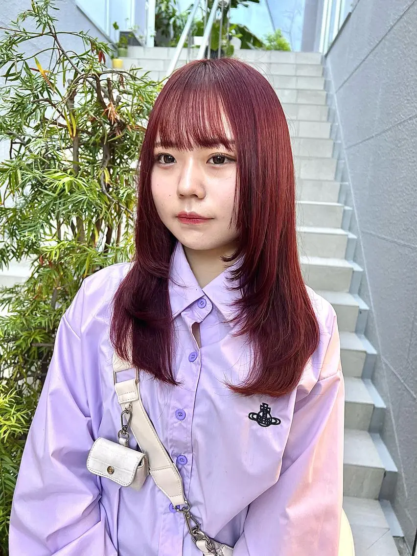 セミロング カラー ヘアアレンジ カット ヘアカラー トリートメント ヘアセット 🐺ウルフの神🐺 /カラー/けいすけのヘアスタイル